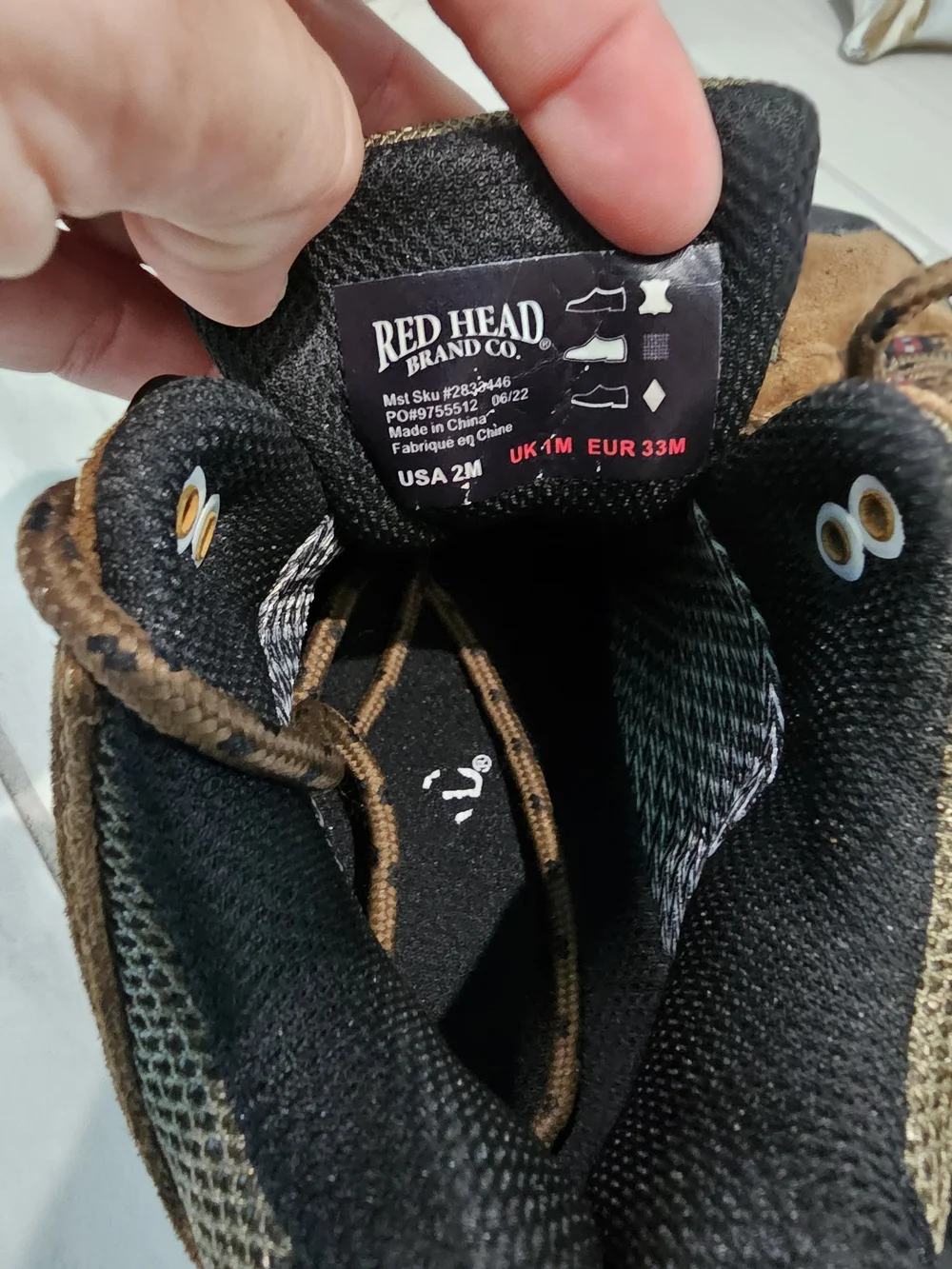 RedHead Brown Waterproof Kids Boys Hiking Boots Size 2Y